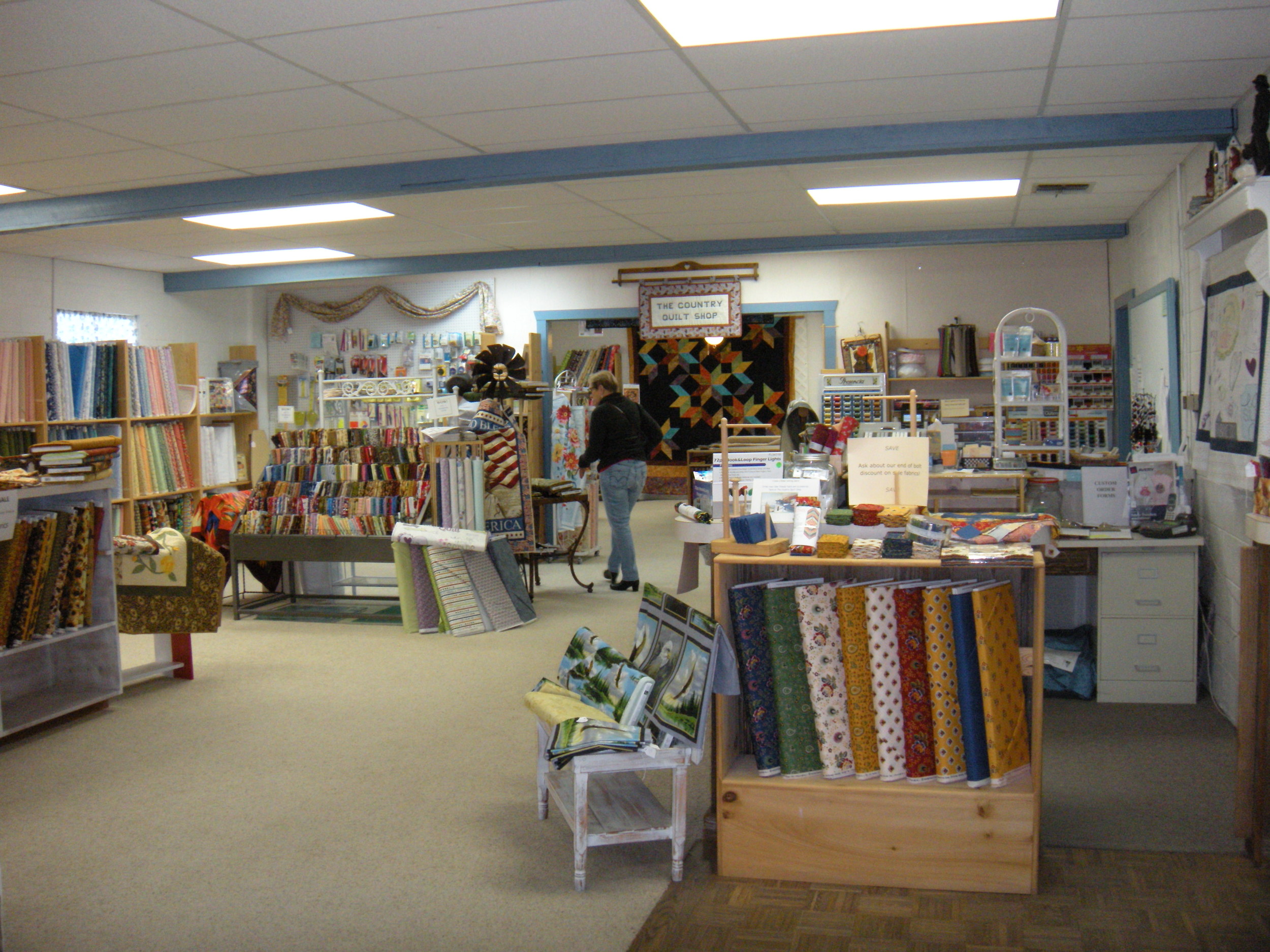 Me, wandering around in Fabric Heaven. 
