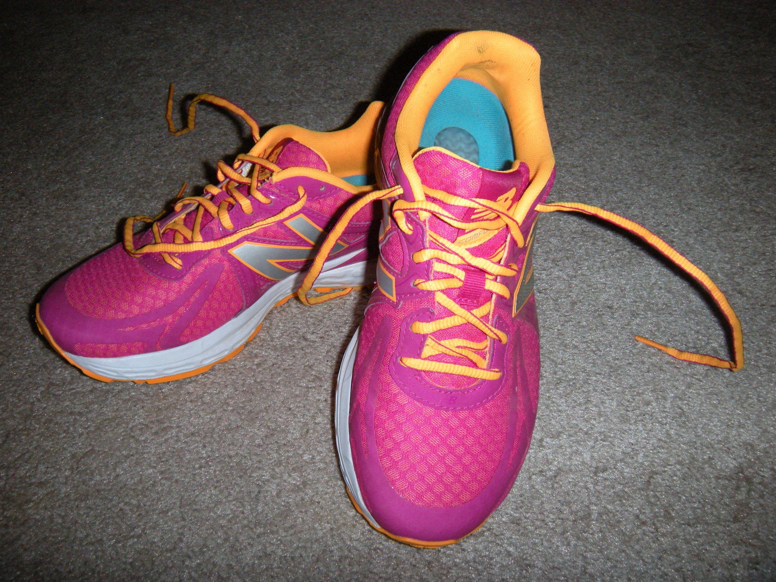 These shoes that I walk in are absurdly garish. 