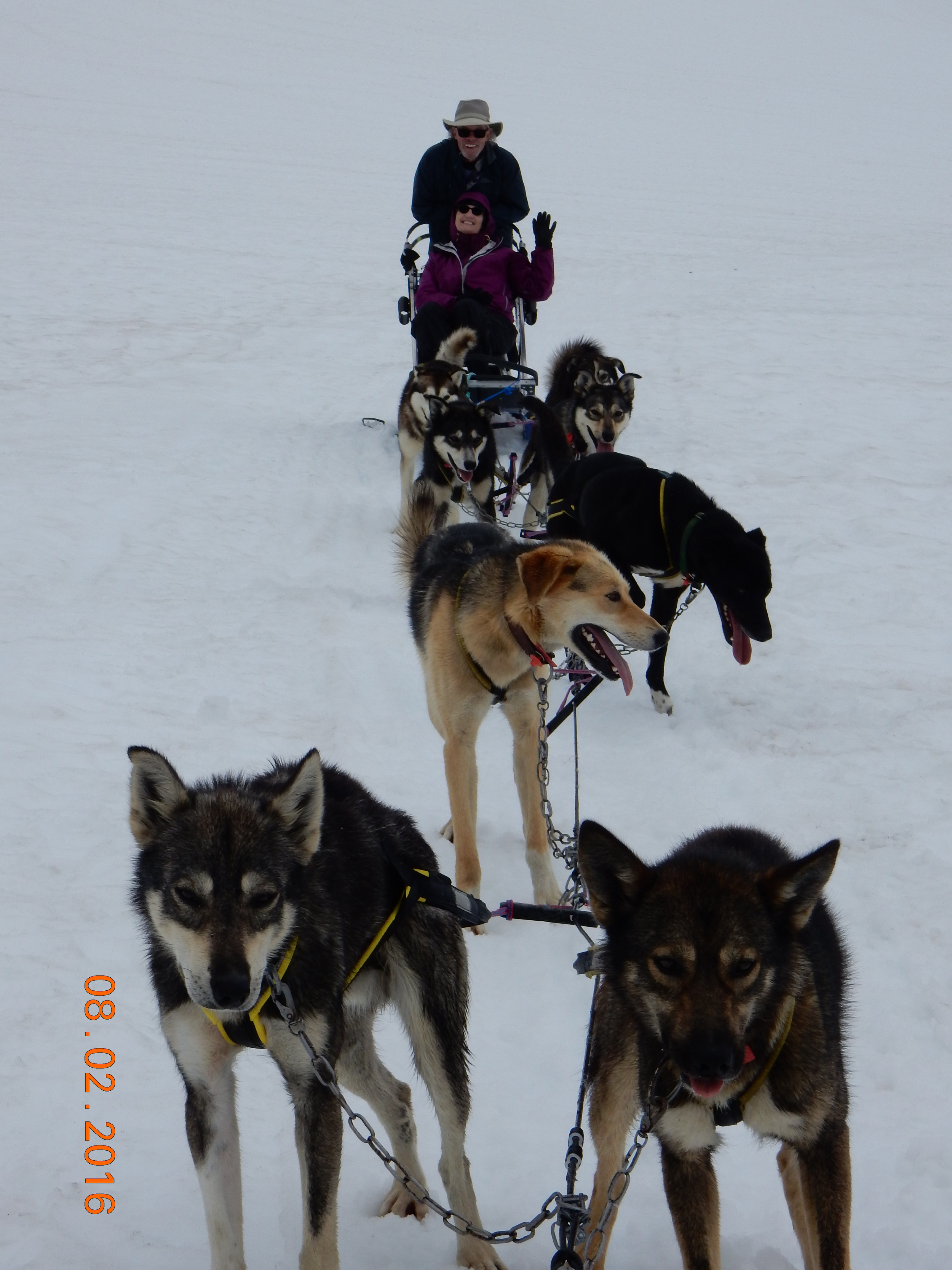 The two of us on the sled.