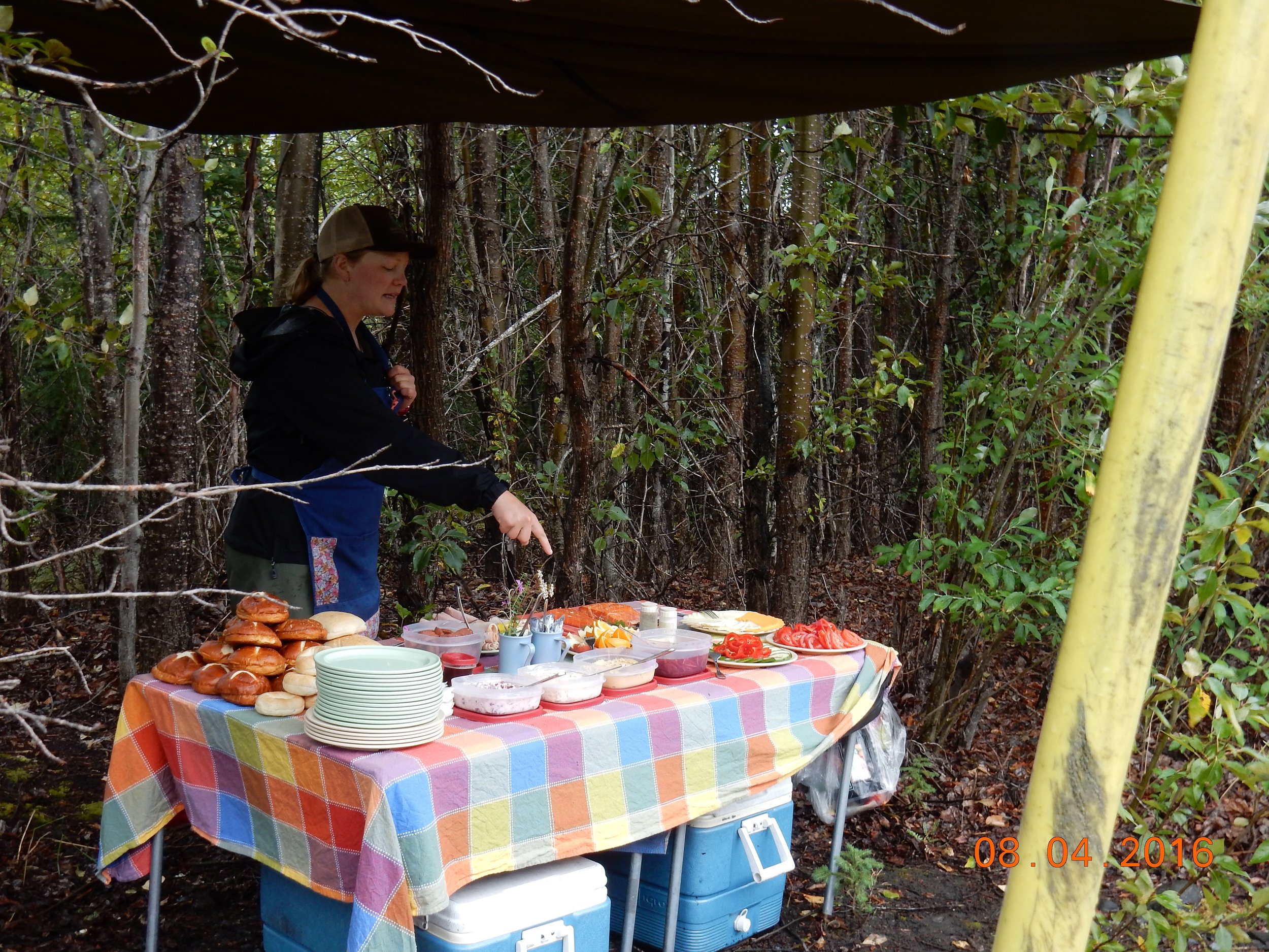 A rainy day picnic.