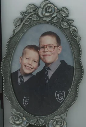 In their school uniforms in the UK.