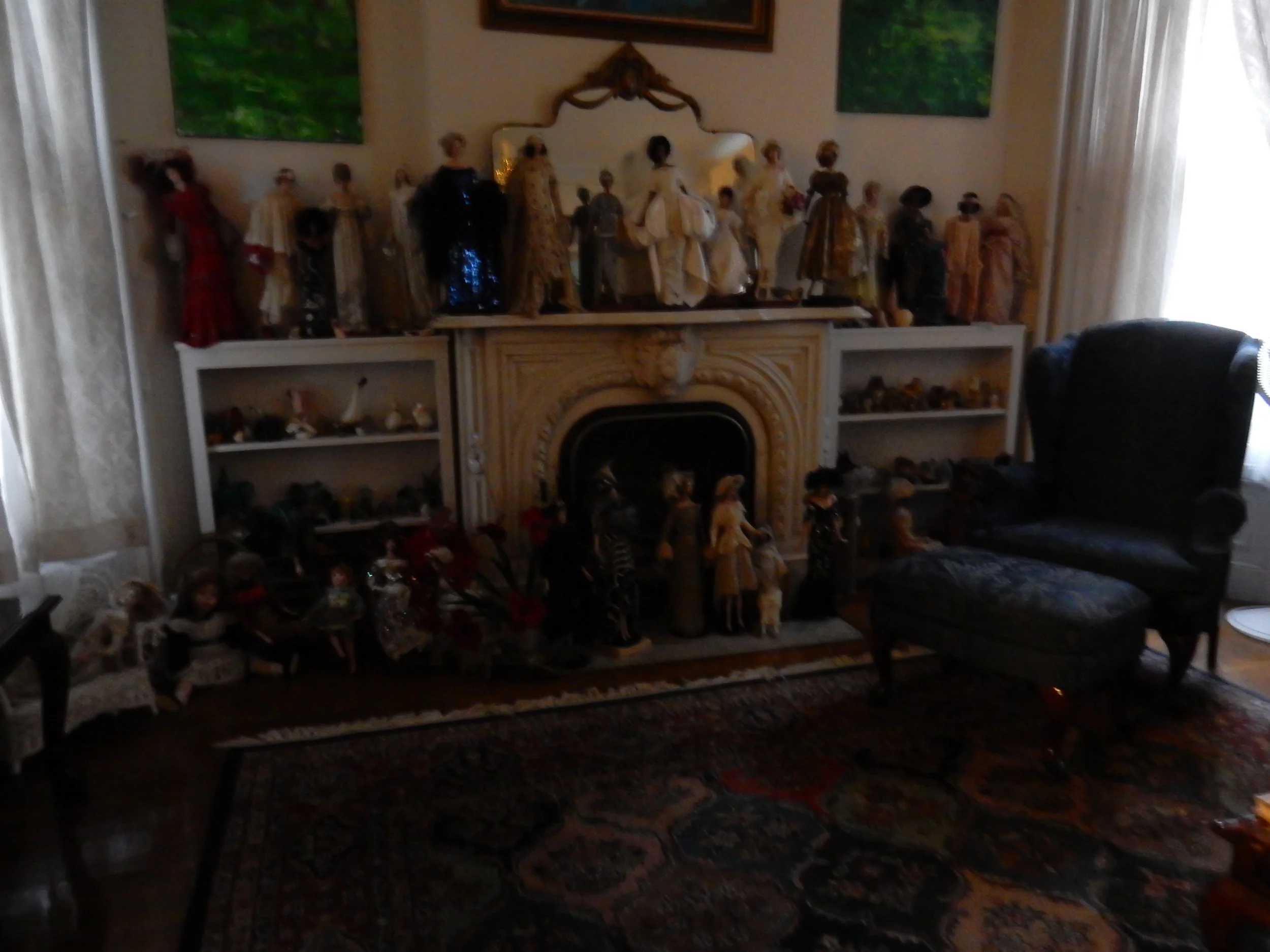 See how many? Dolls are everywhere. She must be obsessed!