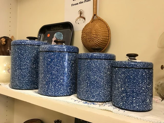 These canisters were in good shape and only fifteen dollars. I’ve seen them for three times as much at the antique mall in Burnet.