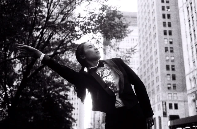 "Tuxedo Mirror", dance and video collaboration with artist Gwen Charles, NYC. 2016. Photo by Abby Gilbert.