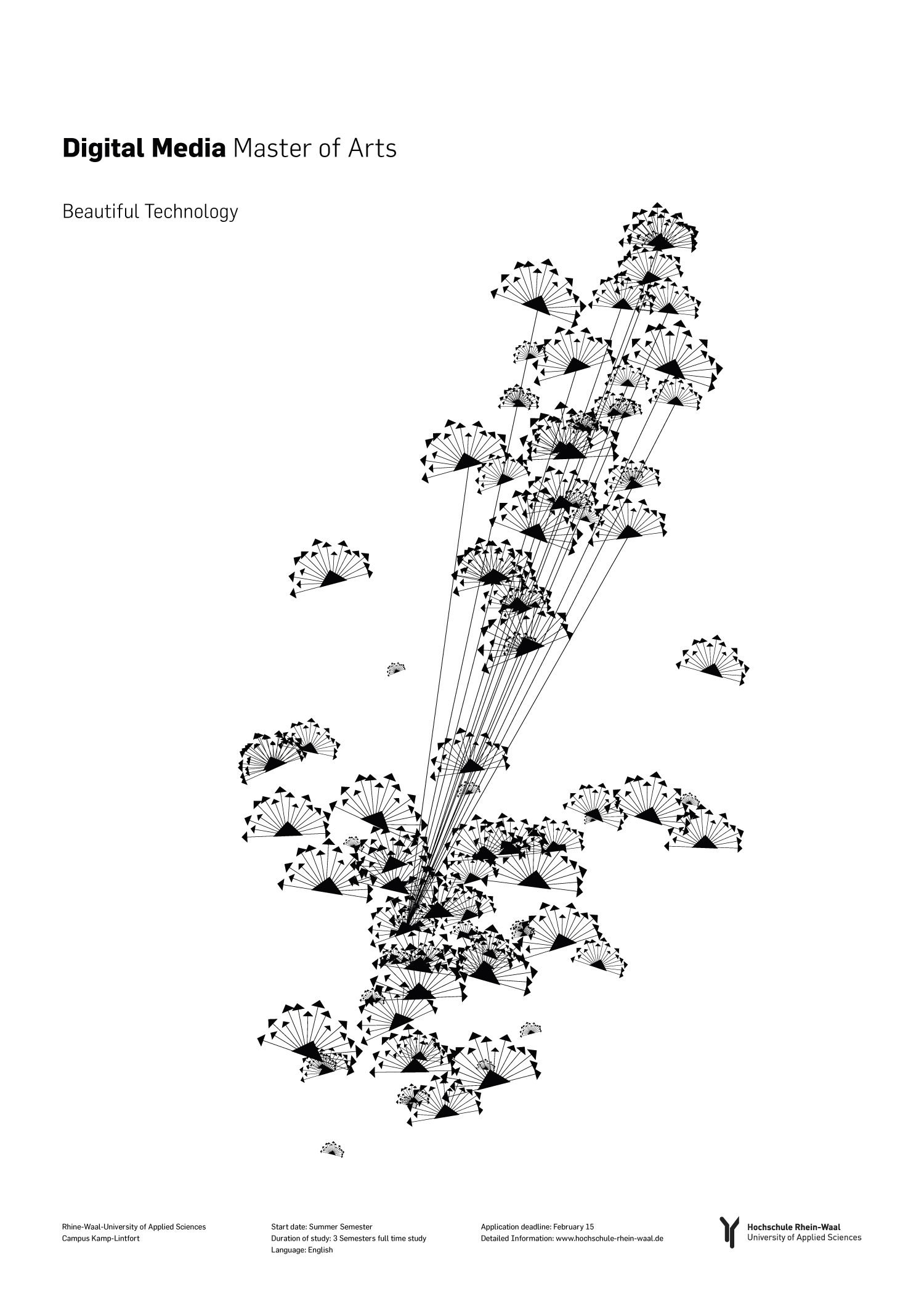 »Beautiful Technology« is the theme of this artwork based on processing
