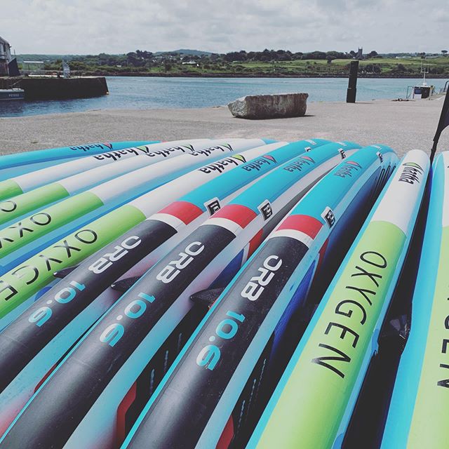 Breaking News! The @hathapaddleboards fleet is ready for #summer with the latest arrival in #sup technology the ORB 10.6 come down and check it out - new school location on North Quay next to the #harbour office #hayle #friendly #relaxed #atmosphere #competitive #pricing & #local #memberships available for affordable access to paddle boarding lessons and hire on your door step come down and see what we are about 🤙😊