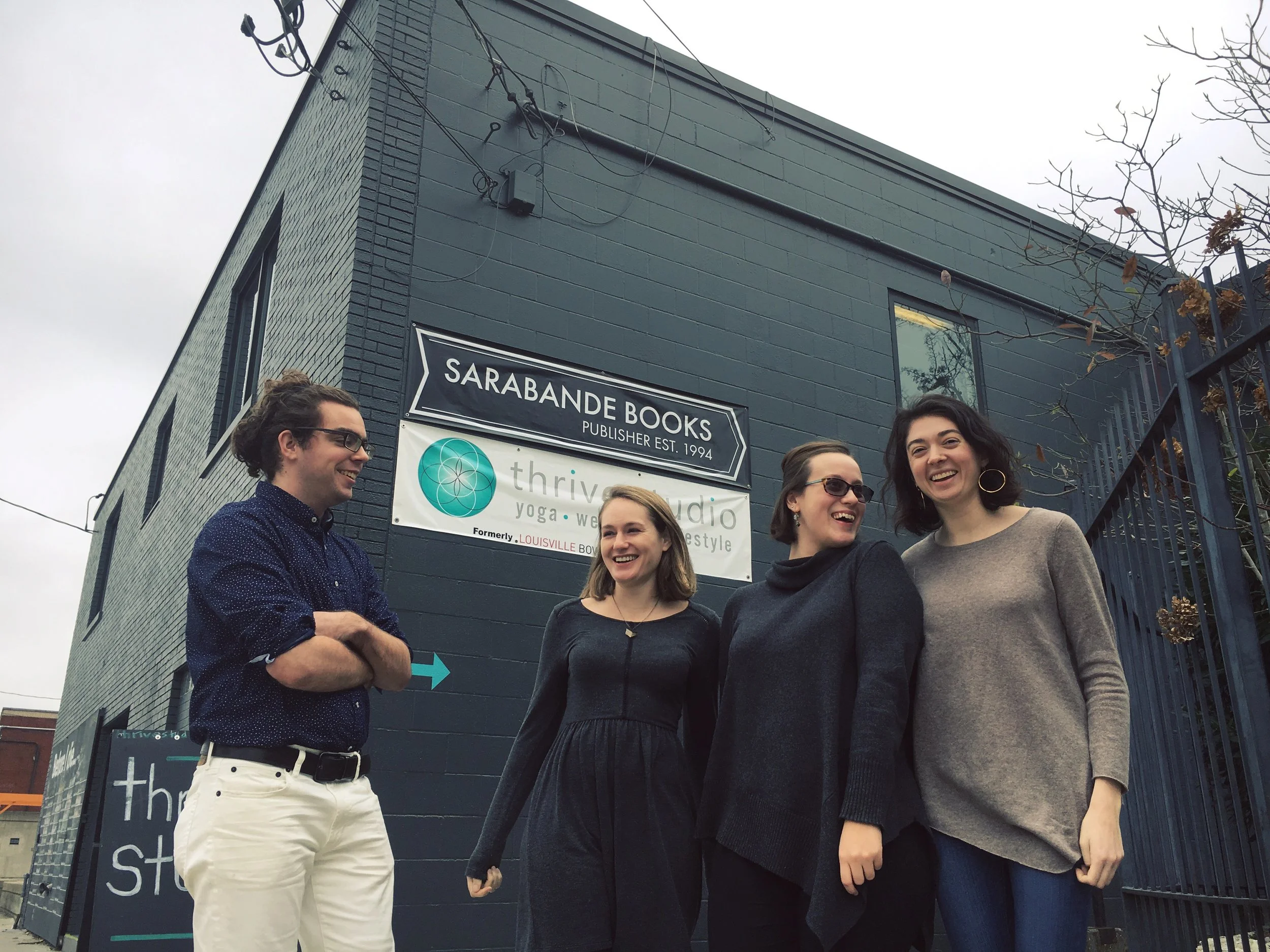 Spring 2017 interns, Justin, Maggie, Lauren, and Emily