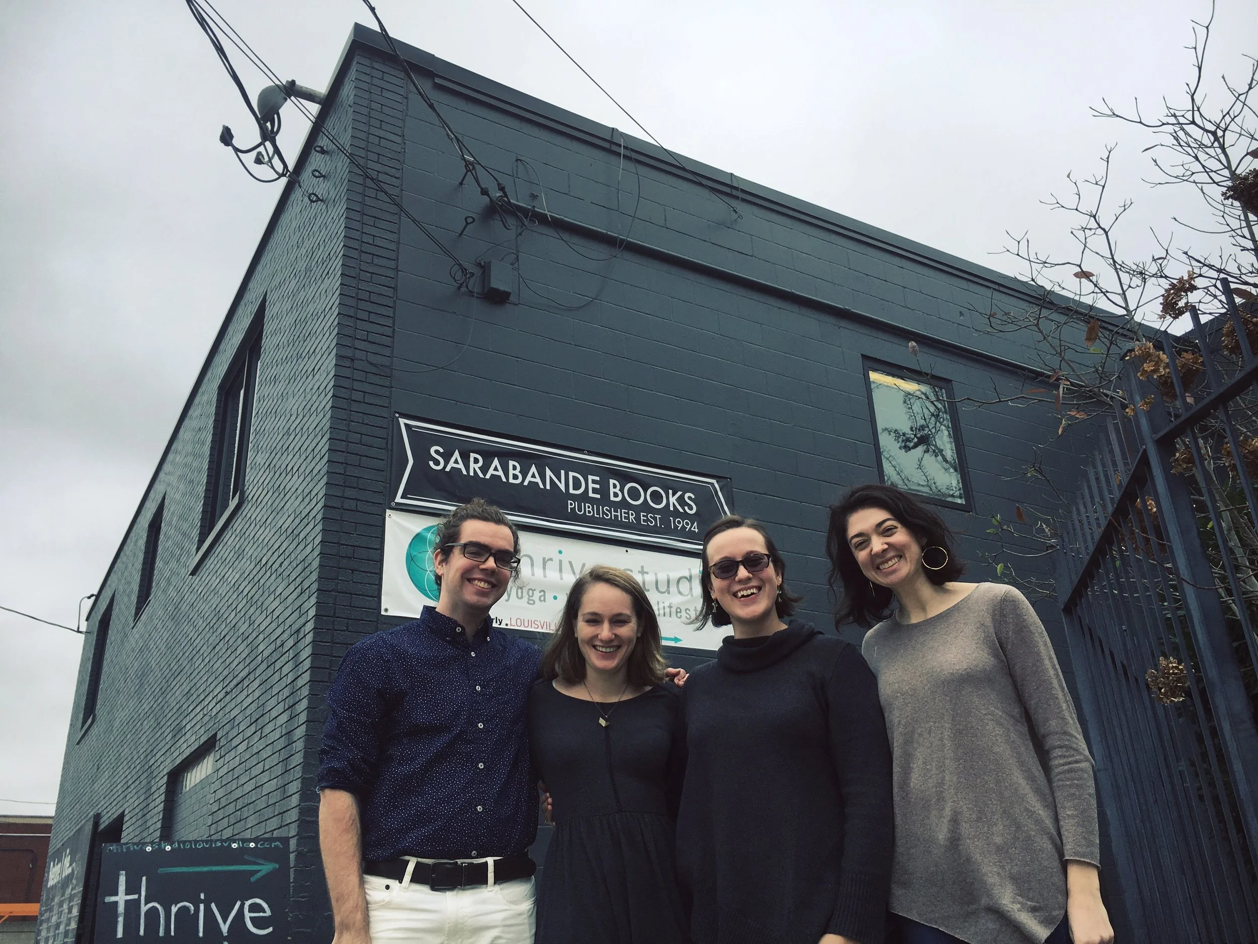 Spring 2017 interns, Justin, Maggie, Lauren, and Emily