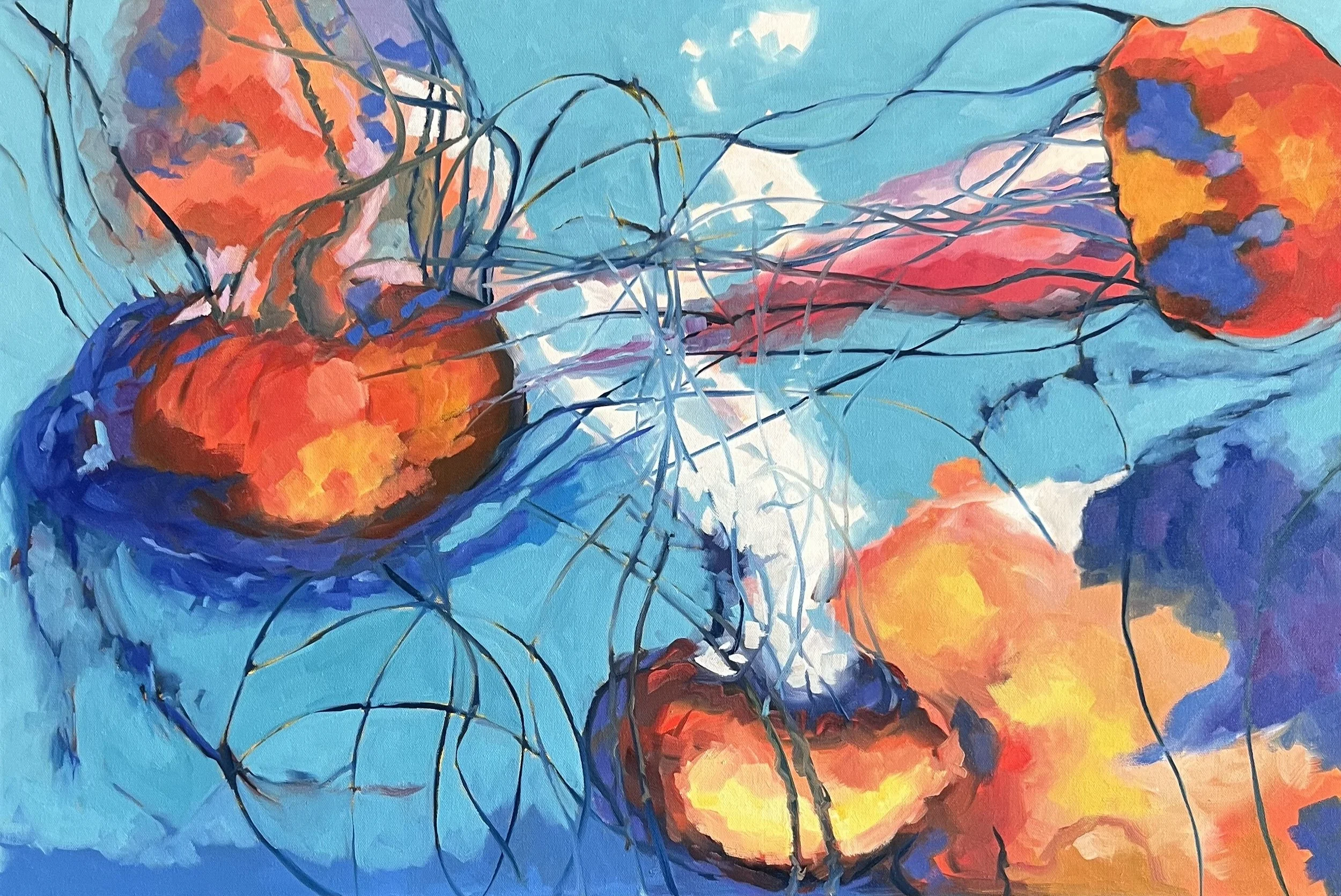 Jellyfish of Anna Maria. 24x36 oil on gallery wrapped canvas. $1800.