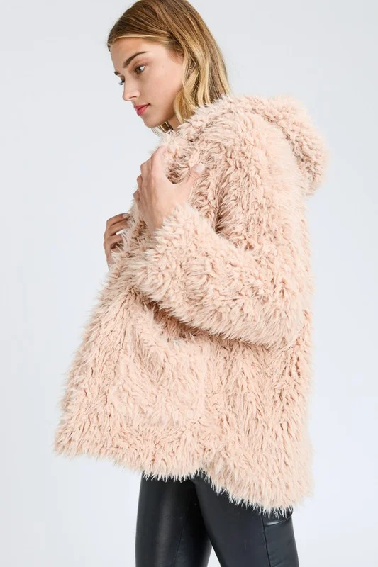 blush fuzzy jacket