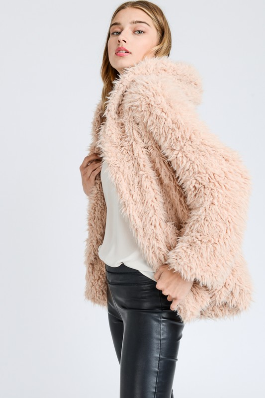 blush fuzzy jacket