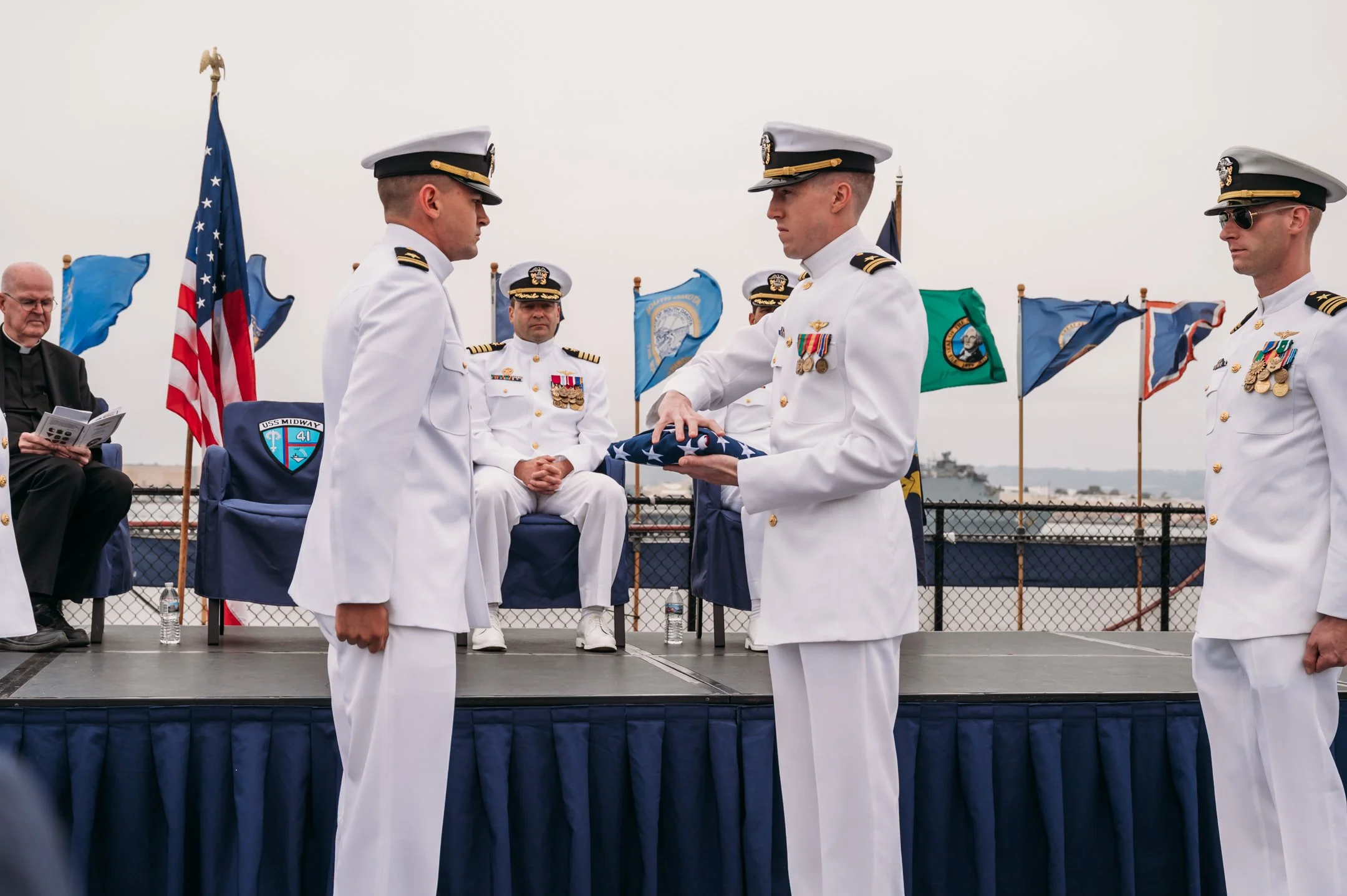 US Navy Retirement Ceremony USS Midway
