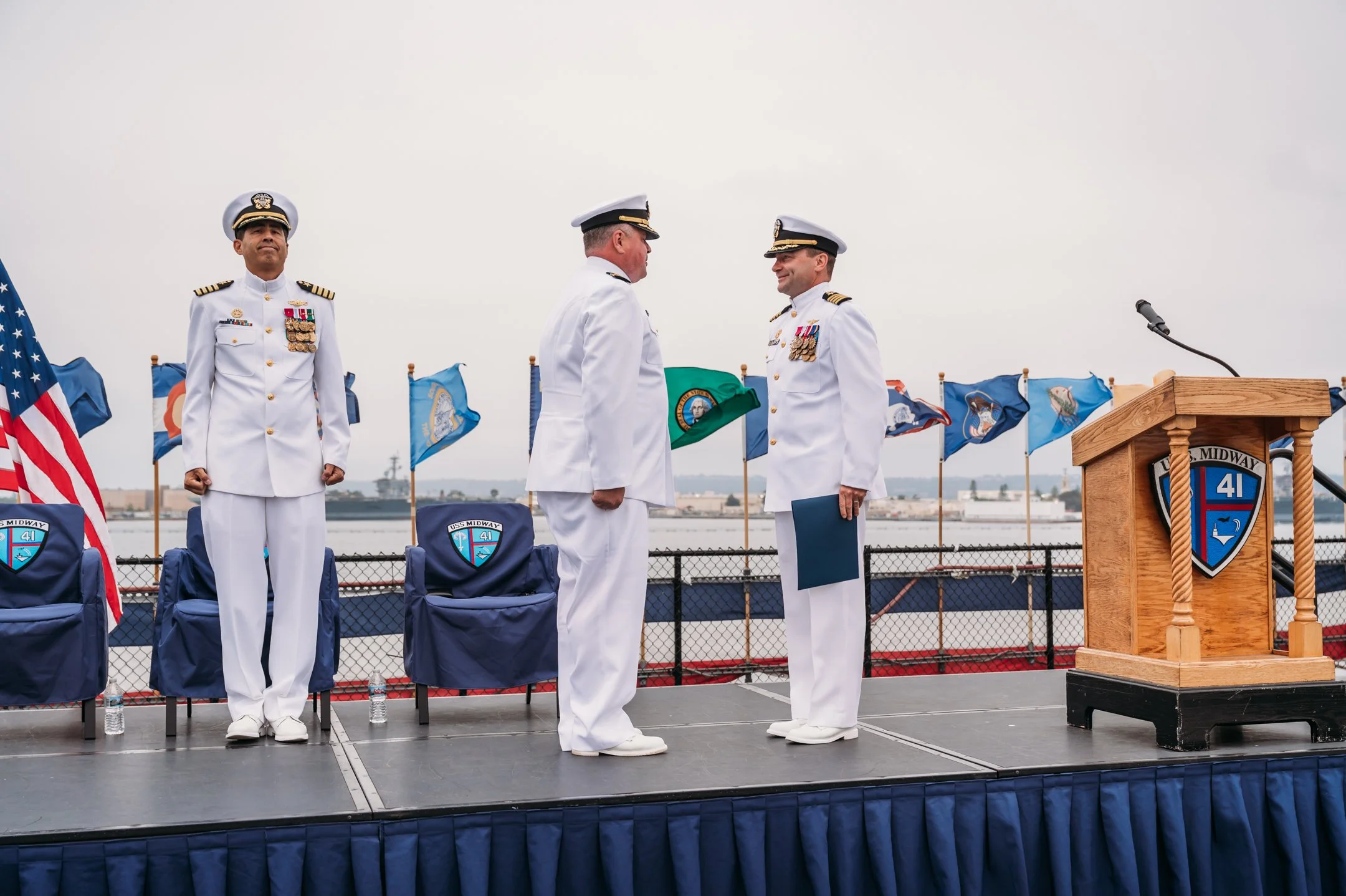 US Navy Retirement Ceremony USS Midway
