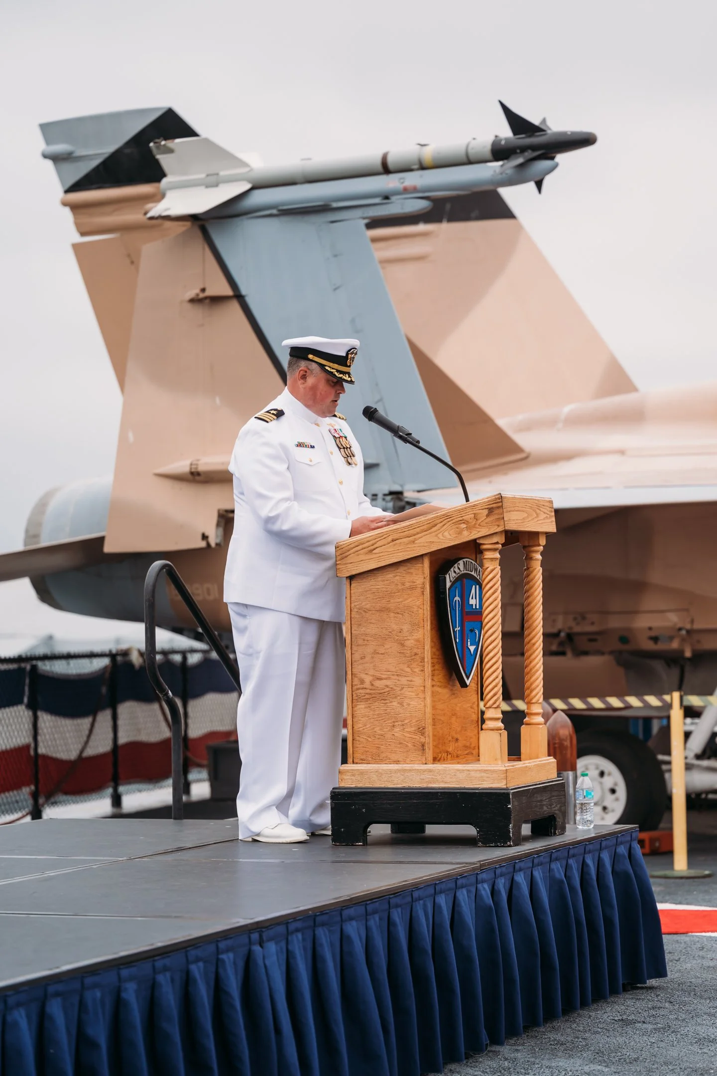 US Navy Retirement Ceremony USS Midway