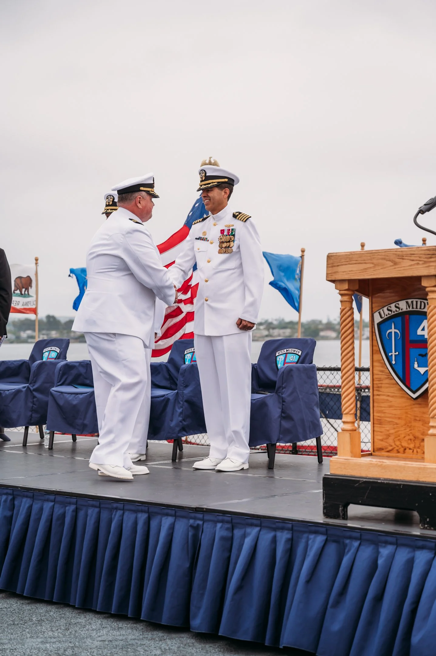 US Navy Retirement Ceremony USS Midway