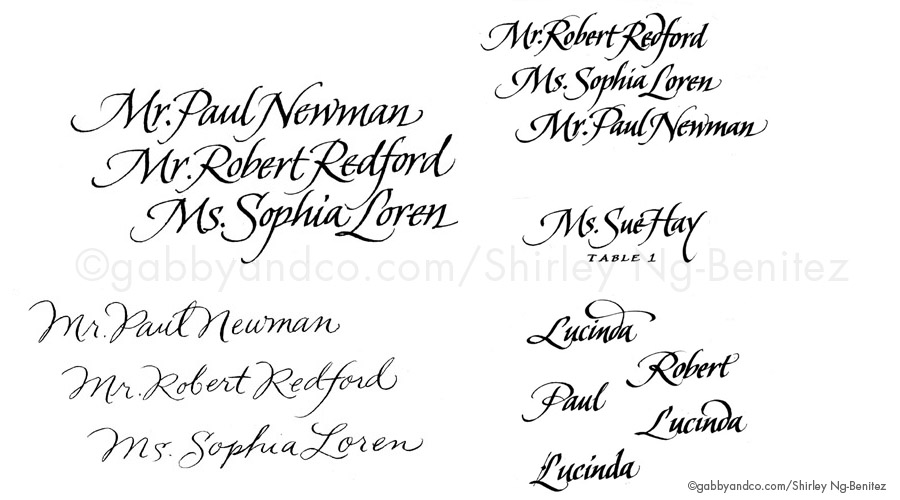 Calligraphic Lettering Styles