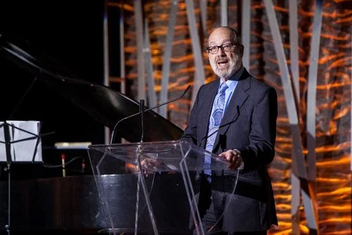HERSHEY FRIEDMAN ADDRESSING THE CROWD