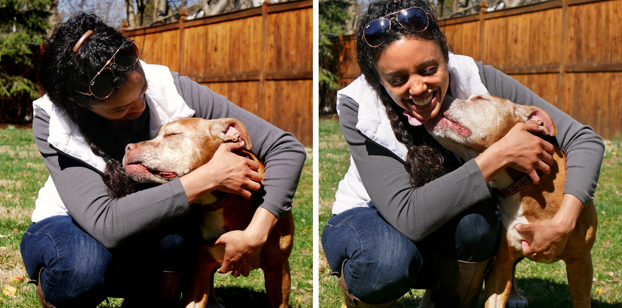 I couldn't help but share this image of Diesel and I after I was done photographing him. He gave me a snuggle and a big kiss!