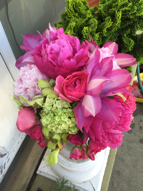 Clematis, peonies, hydrangea, orchids and roses