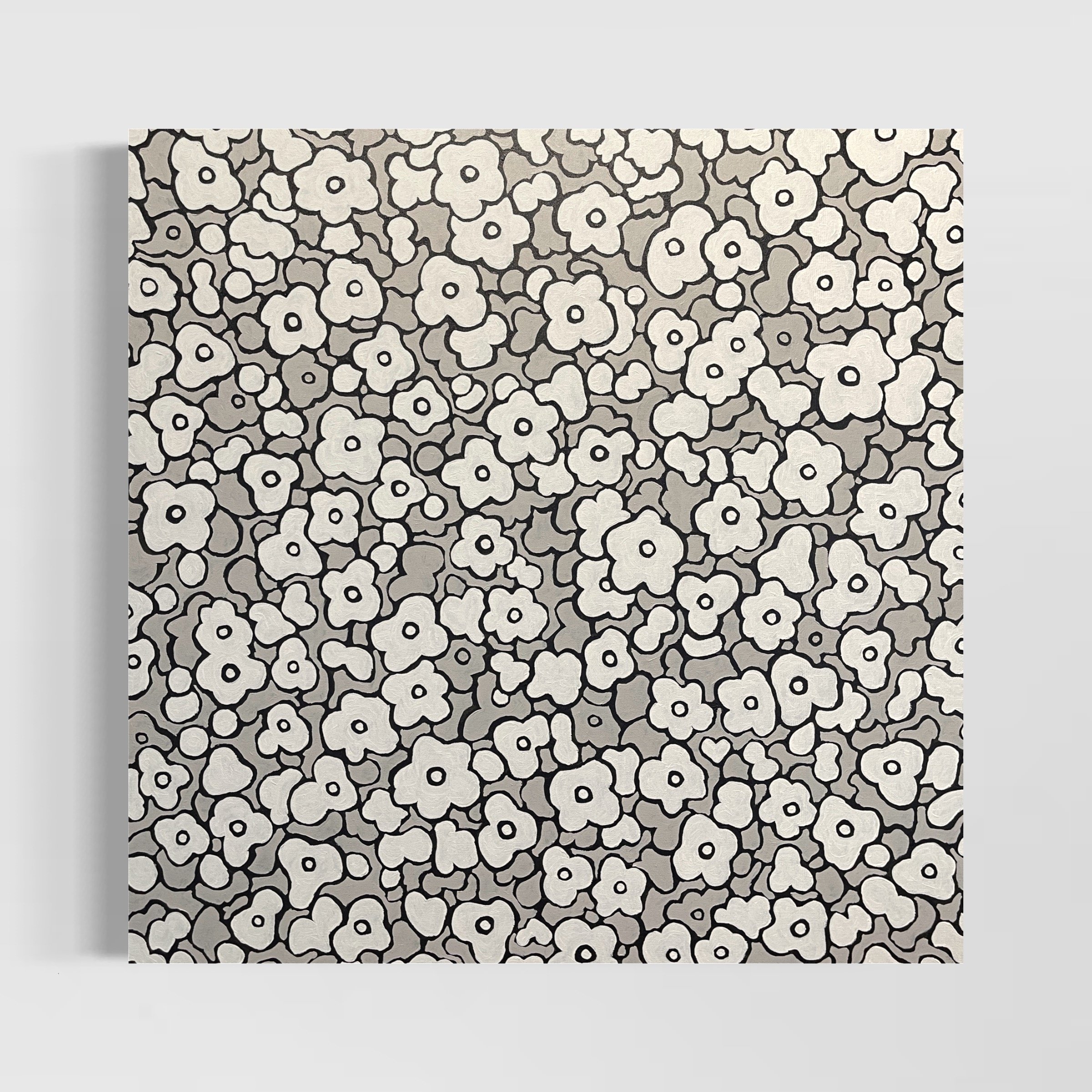 Flowers in Gray and White