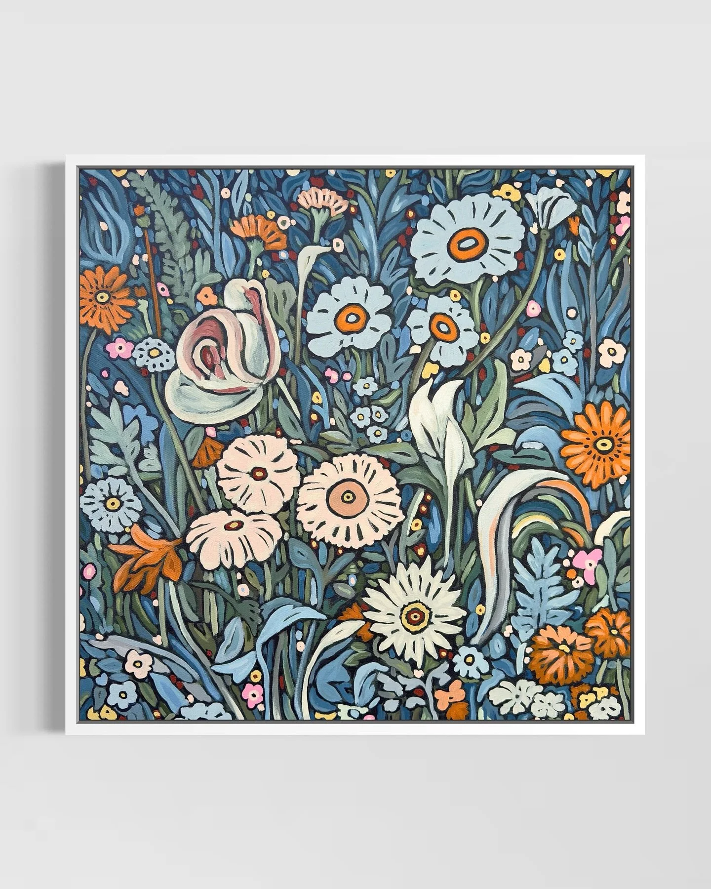 DREAMS x ARTEXPO NY: "Inside the Dream Garden" will make its NYC debut at Artexpo NY in three days! This painting captures the lively spirit of a nocturnal garden in full bloom, brought to life through a rich night inspired color palette. T