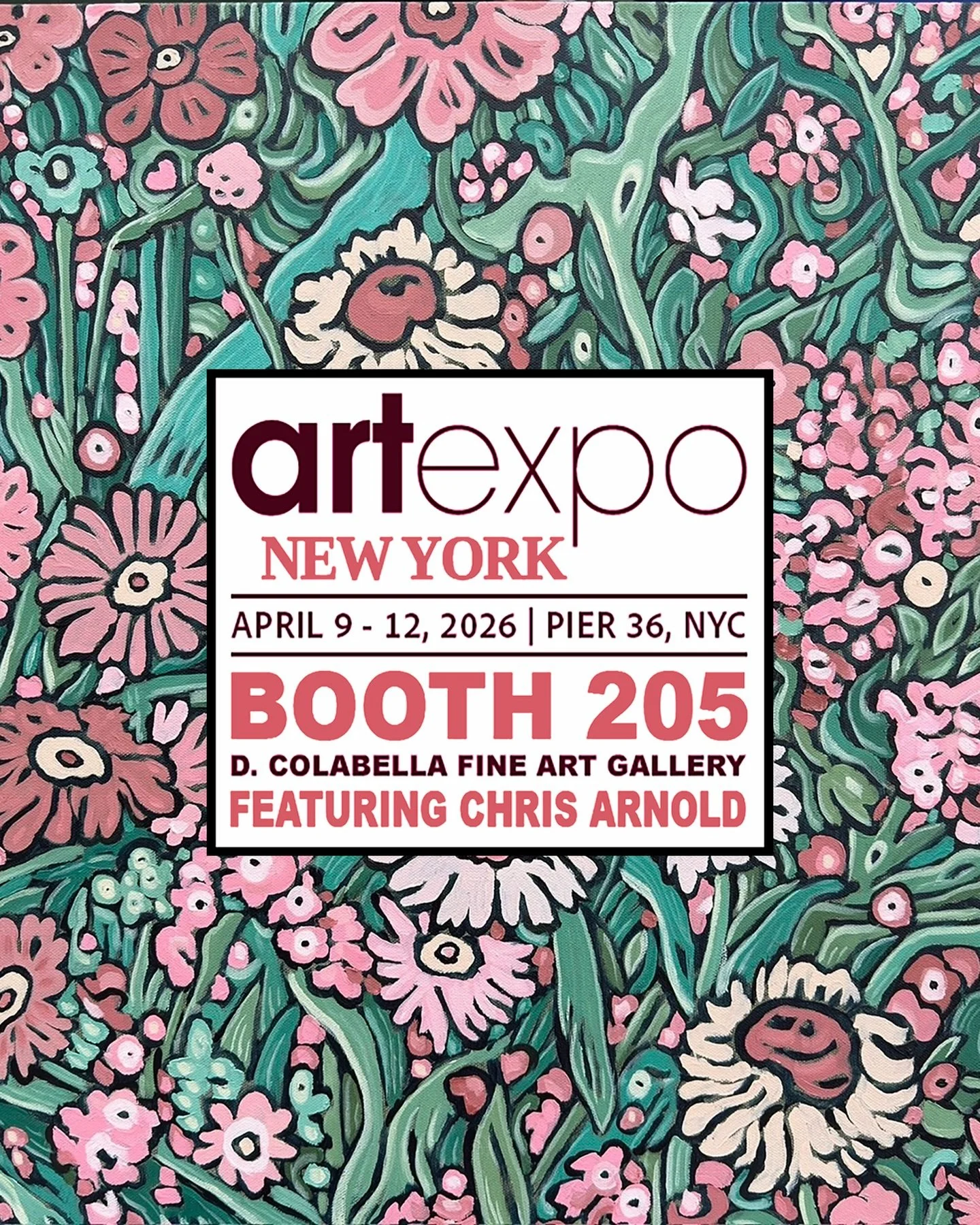 ART EXPO NYC x BOOTH 205: Chris Arnold will be represented by D. Colabella Fine Art Gallery at Artexpo New York, April 9 to 12. Located at the main entrance in Booth 205, the gallery will present a curated selection of contemporary artists, including