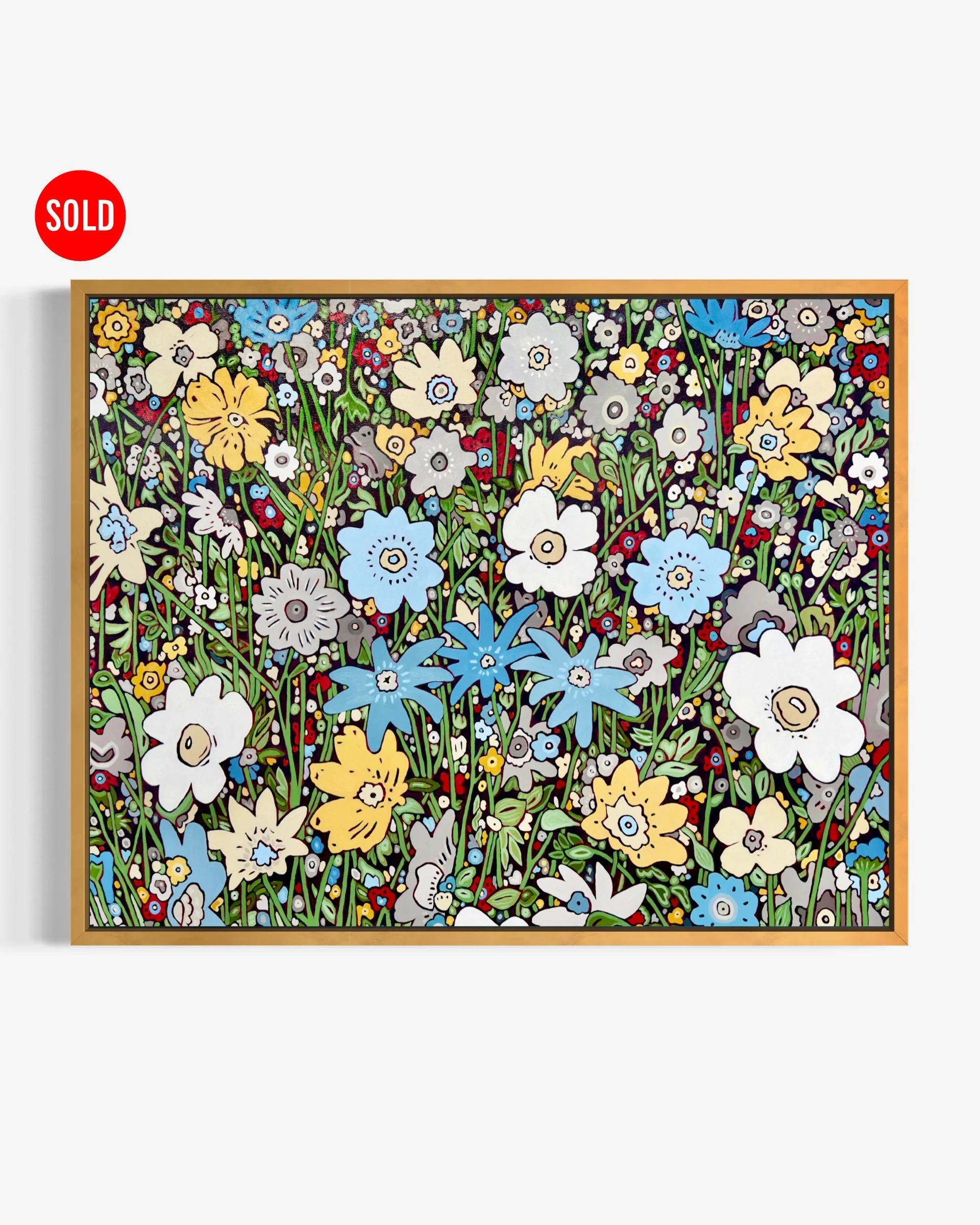 🔴SOLD!! Here at last, the full reveal of my most recent commission, &ldquo;Hinsdale Garden.&rdquo; This beautiful large-scale painting was created for an amazing home in Hinsdale, Illinois, which was selected and featured as part of this year&rsquo;