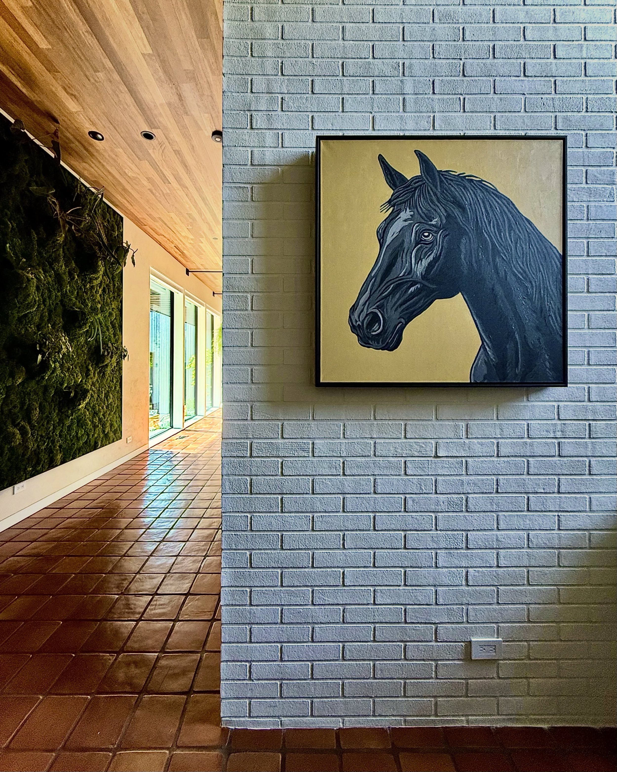 IN SITU: My amazing collector just sent me this photo of &ldquo;Dark Horse&rdquo; (2026) installed in her spectacular Chicago home, and I absolutely love seeing the painting living in such a beautiful space. There is always something special about se
