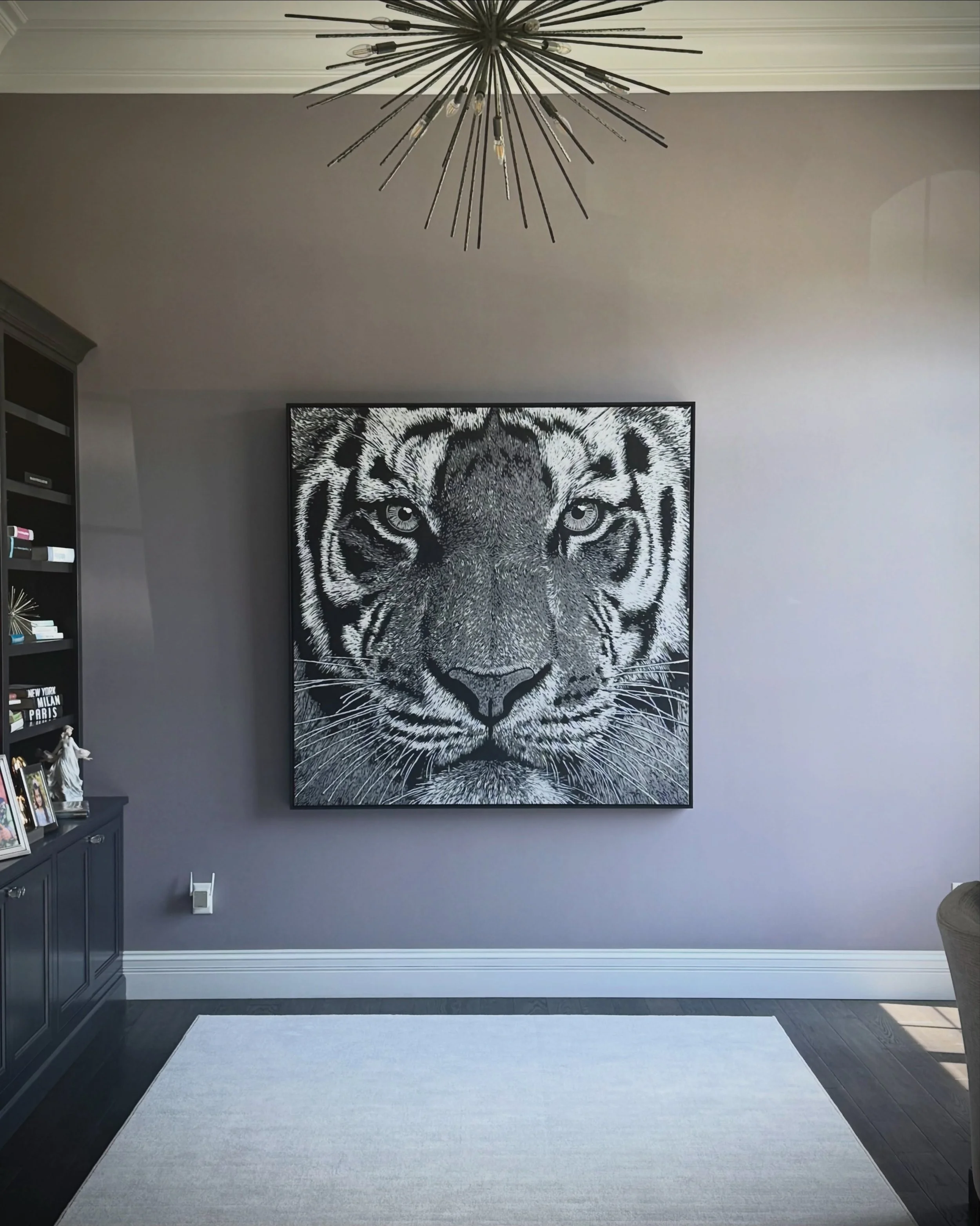 IN SITU: My wonderful collectors just sent me this photo of &ldquo;Legacy&rdquo; (2026) installed in their spectacular St. Louis home, and I absolutely love seeing the painting living in such a beautiful space. There is always something special about