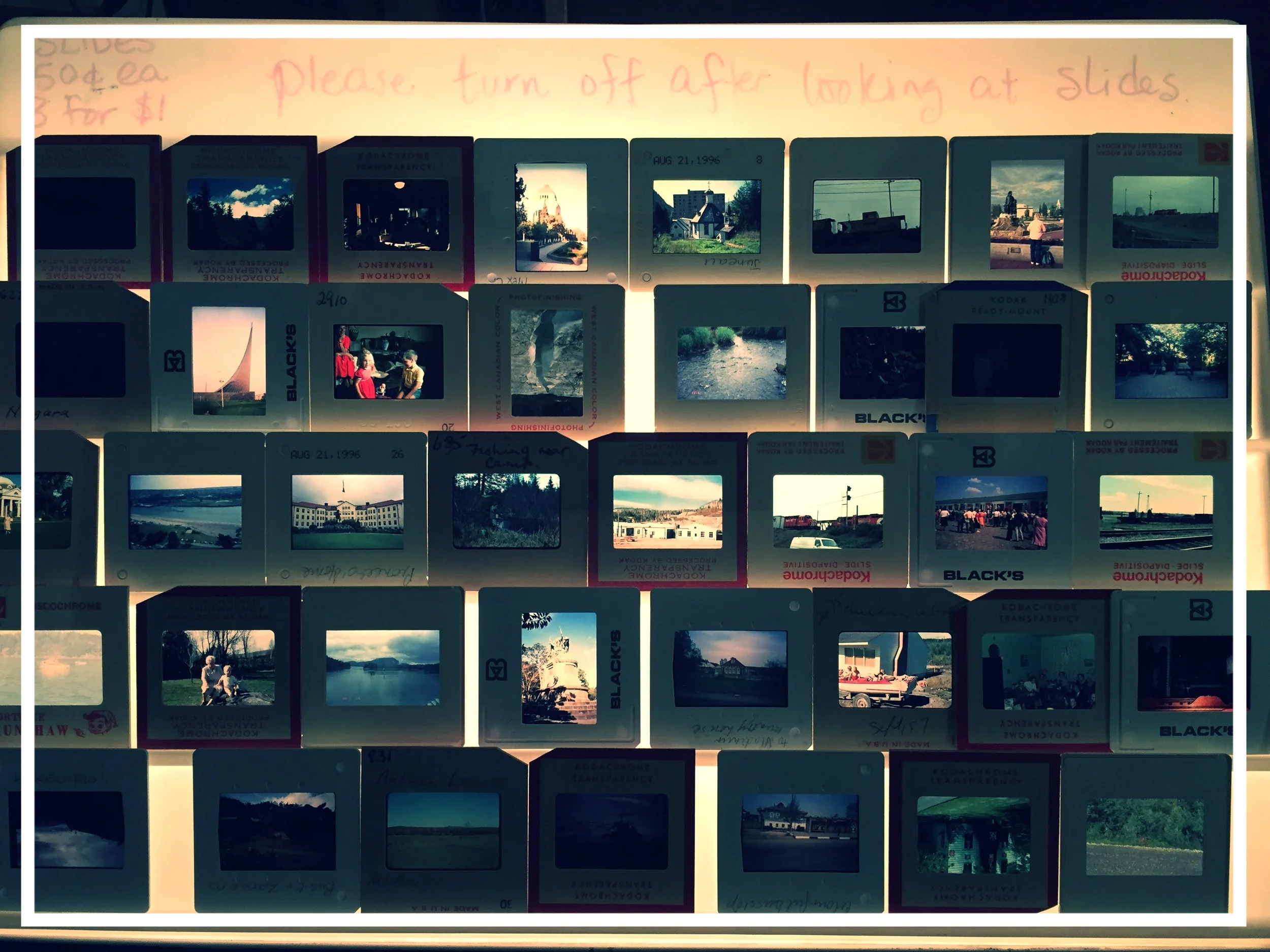 I took this photograph in the basement of a wacky thrift store in Vancouver, BC. O where will my slide film photographs end up when I am dead and gone? 
