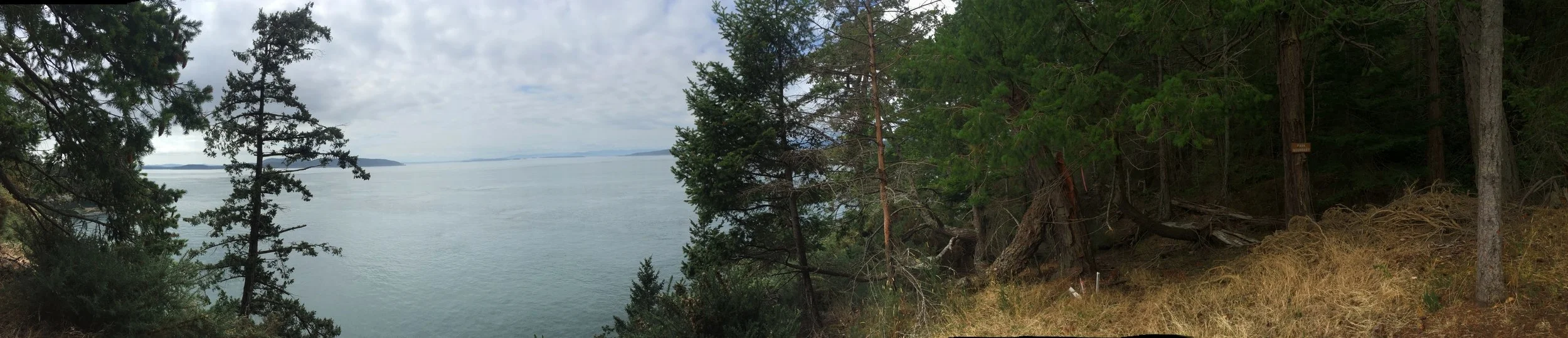 Full disclosure: I took this image at the destination point of my trail run while in British Columbia. Topography, climate, and vibe mirror Washington's coastal scene. 