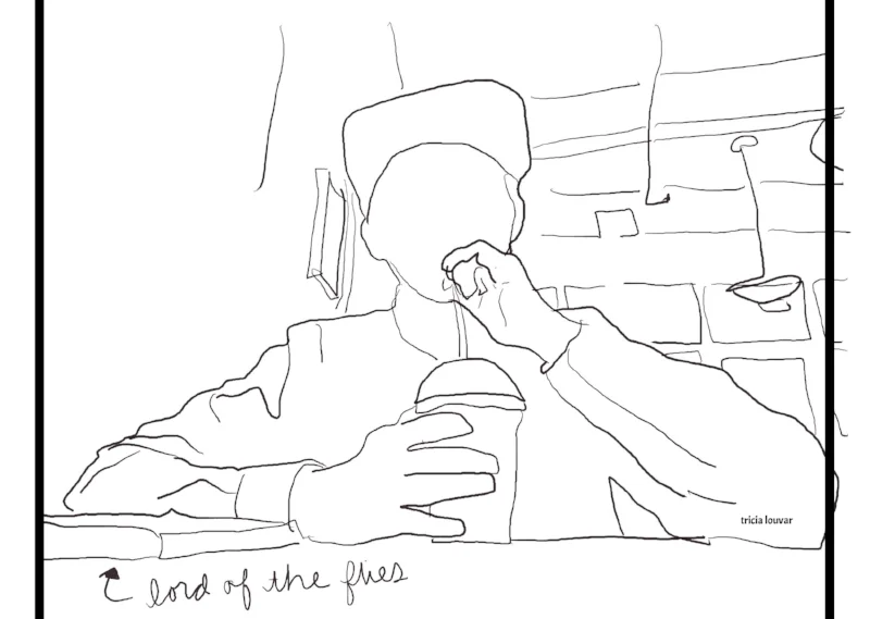 Art of coffee shop discussions with teenager: nature vs nuture imprint on humanity, game theory, why debugging sometimes sucks. All good topics. Not all kids live in their phones. All the time. A good day doodle. 