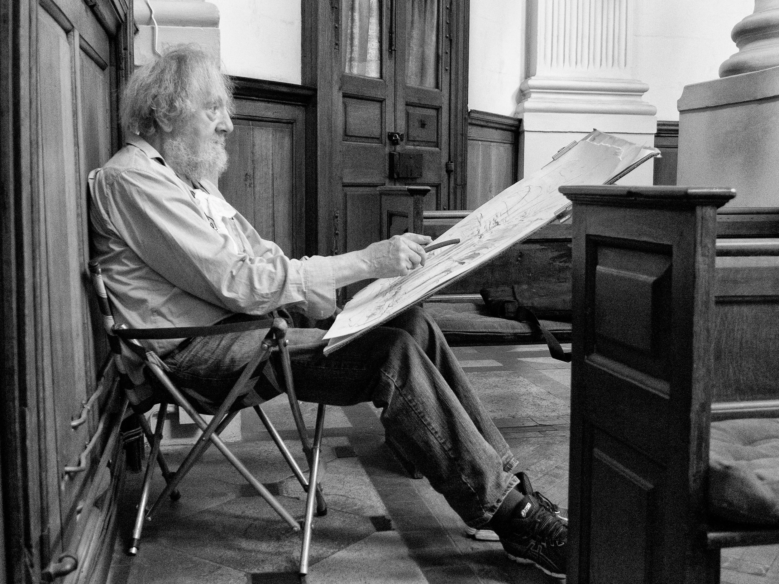Anthony Eyton at work