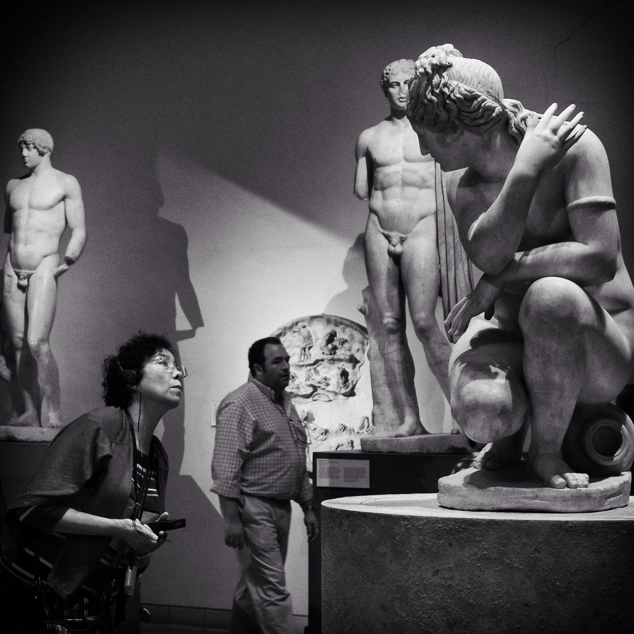 One of those magical moments at the British Museum - they almost seem to be communicating with each other!