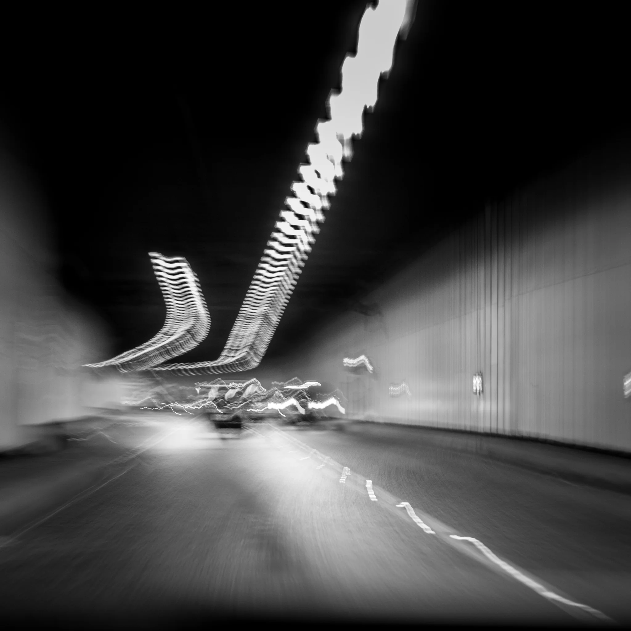 As we travelled through the Limehouse Link Tunnel in east London I thought I'd shoot a picture for the 'movement' theme on a Facebook group I frequent. Initially I wanted one sharp point of focus but I decided this rather abstract approach worked well too!