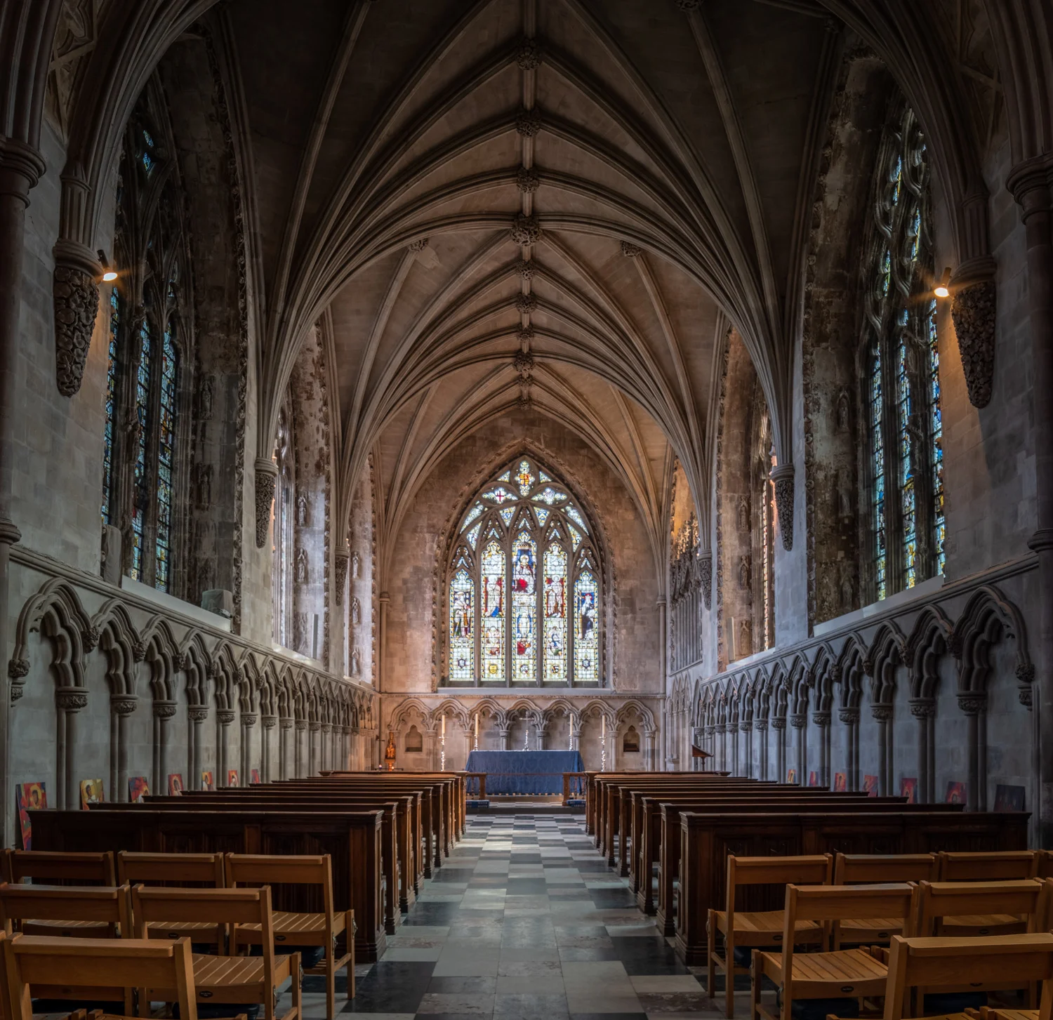 The Lady Chapel at St. Albans Cathedral, shot using my budget shift lens