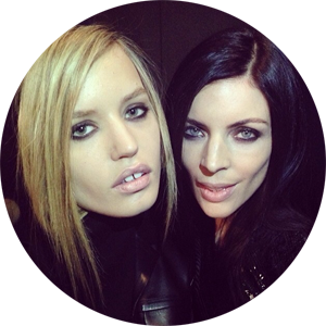 Regram from @ctilburymakeupSlept in, lived in...A Carine Roitfeld inspired look for #tomford AW14 with gorgeous @georgiamayjagger and @libertyross #lfw #ctfw