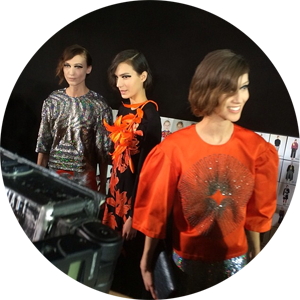 Faux bob and graphic eyes @ Dries Van Noten AW14