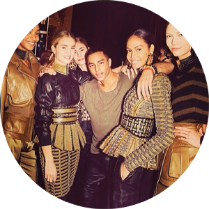 regram from olivier_rousteing-aw14-balmain army