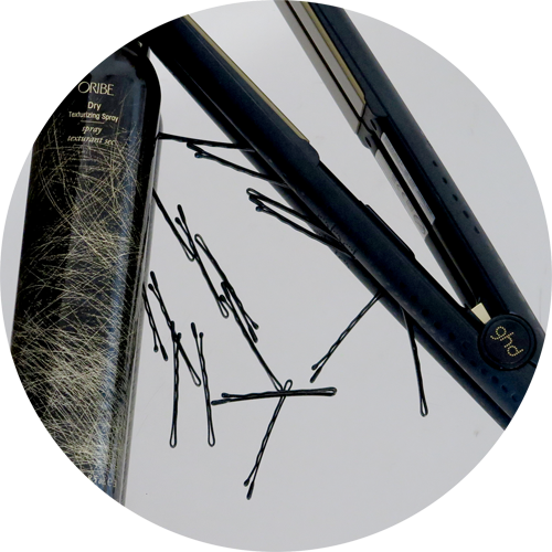 1. I waved the end of my locks with my ghd V gold styler.2. I sprayed Oribe Dry Texturizing Spray all over for volume and grip.&nbsp;3. I sectioned my hair from ear to ear and clipped the top, shorter layers away.4. I braided the bottom section and …