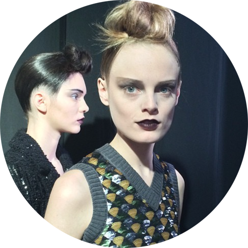 Lips at Marc Jacobs were designed using his Train Bleu Velvet Matte Lip Pencil - Regram @narsisst