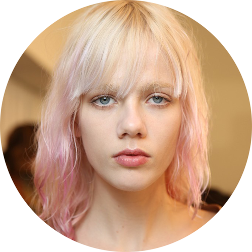 gucci-fall 2015 - backstage - pink hair - image via wwd.png