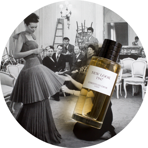 Image from "Dior, 60 years of style". Preparing a collection in the grand salon, 1947.