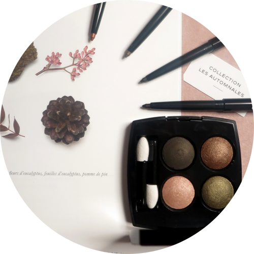 LES 4 OMBRES in TISSÉ D'AUTOMNE: An eyeshadow quad perfect for night and day. Packed with pigment delivers an intense khaki eye look.