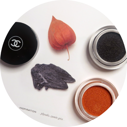 ILLUSION D'OMBRE in Rouge-Gorge, a rusty copper and Fleur de Pierre and intense and sparking grey