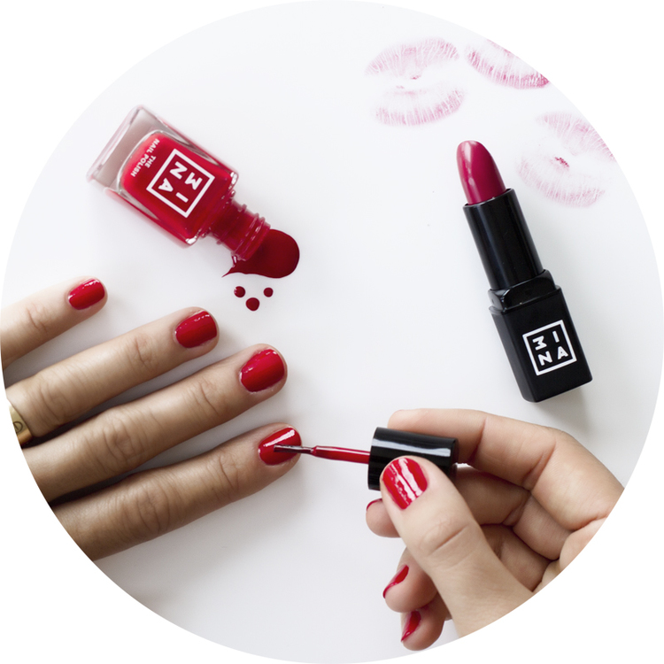 3INA the red nail polish that requires one coat. Only. — Beautique