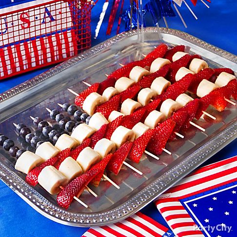 {Via} This patriotic fruit flag is one of the easiest snacks to make and its a healthier option than most.