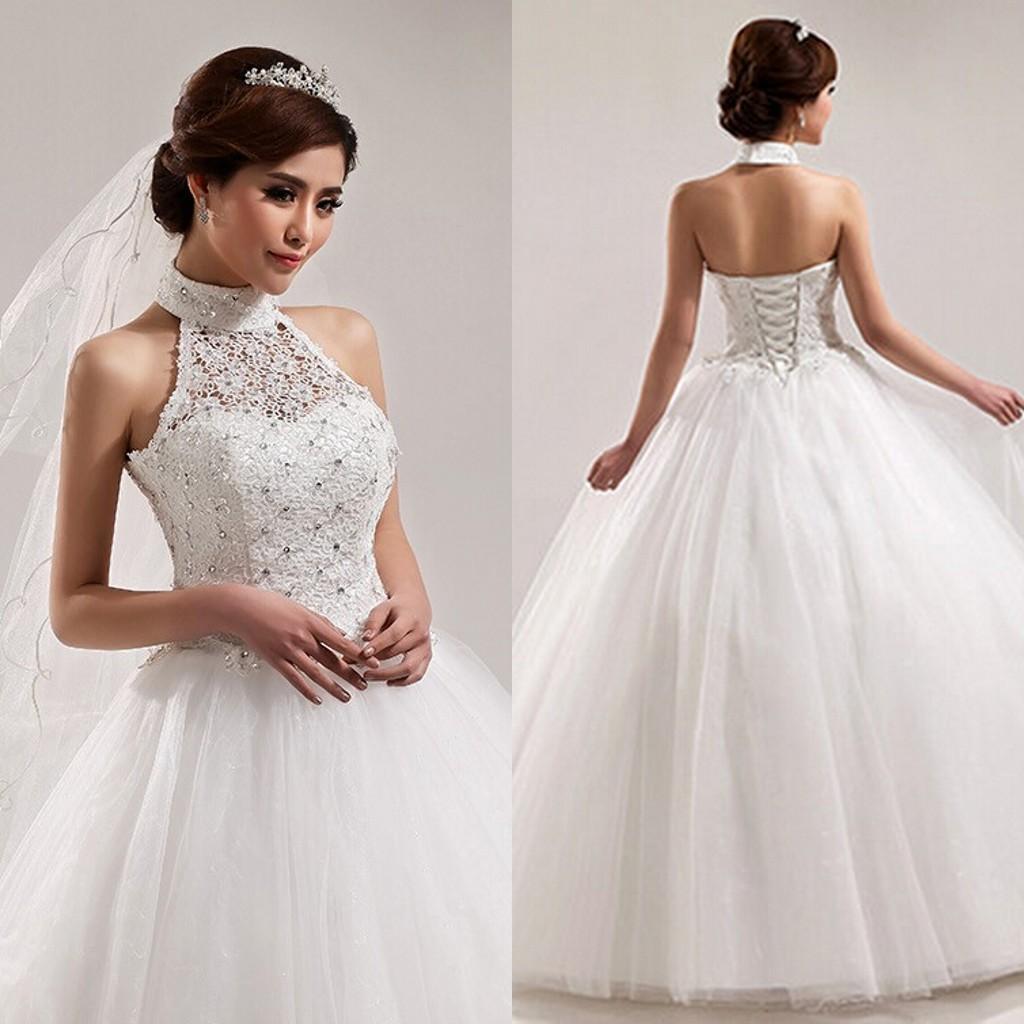 The second dress the bride will switch into is a white princess-cut ball gown that resembles a traditional American wedding dress.