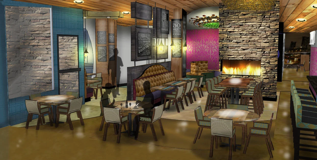 Bottle + Kitchen Restaurant inside Hotel Rose - Concept Art