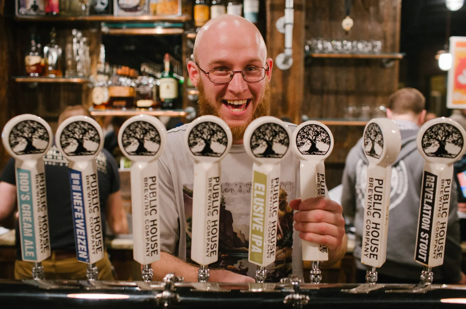 Lots of beer on tap. 